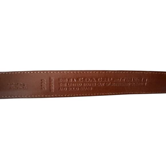 Coach Leather Belt Women’s 5700 Brown in 36” w/ Brass Buckle - Picture 4 of 5